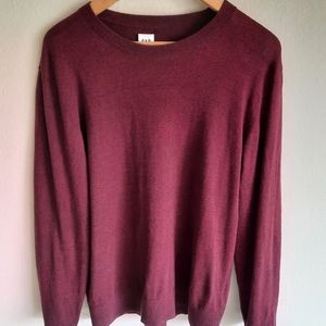 Gap Wine Red Crewneck Men's Sweater Medium